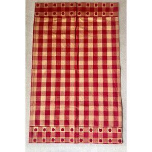 Park Imports & Designs Red Tan Apple and Checked Kitchen Tea Towel 30"x18"